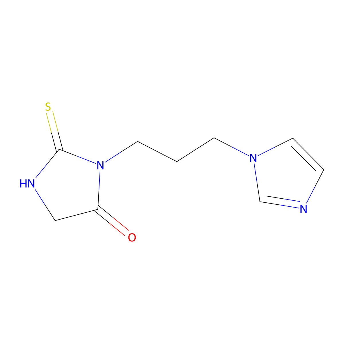 3-(3-Imidazol-1-ylpropyl)-2-sulfanylideneimidazolidin-4-one molecular structure, CAS 287198-17-8