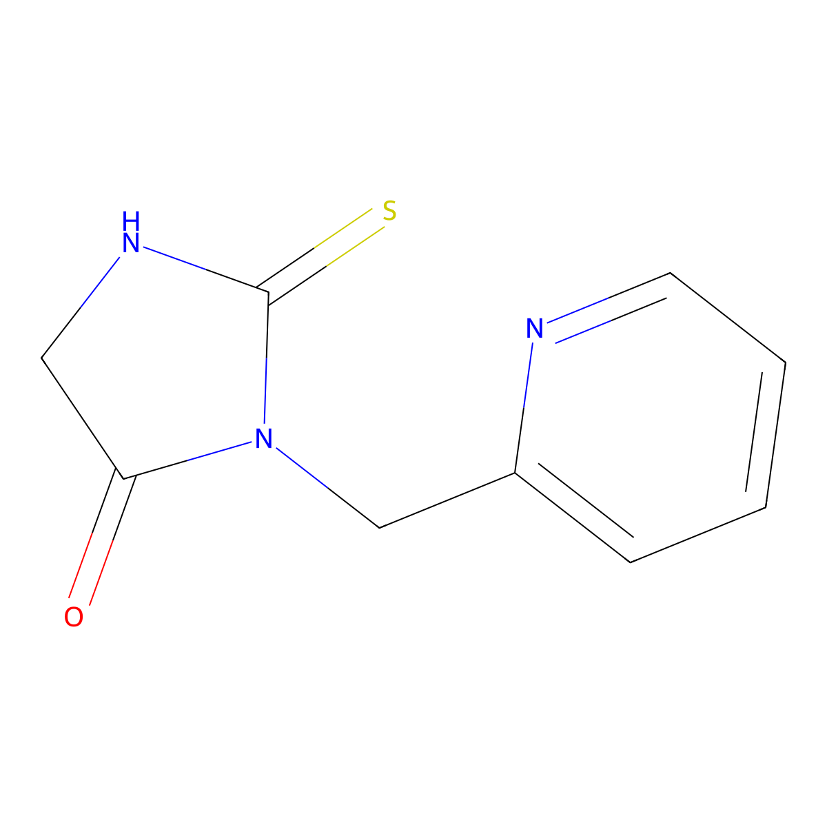 3-(Pyridin-2-ylmethyl)-2-thioxoimidazolidin-4-one molecular structure, CAS 287198-21-4