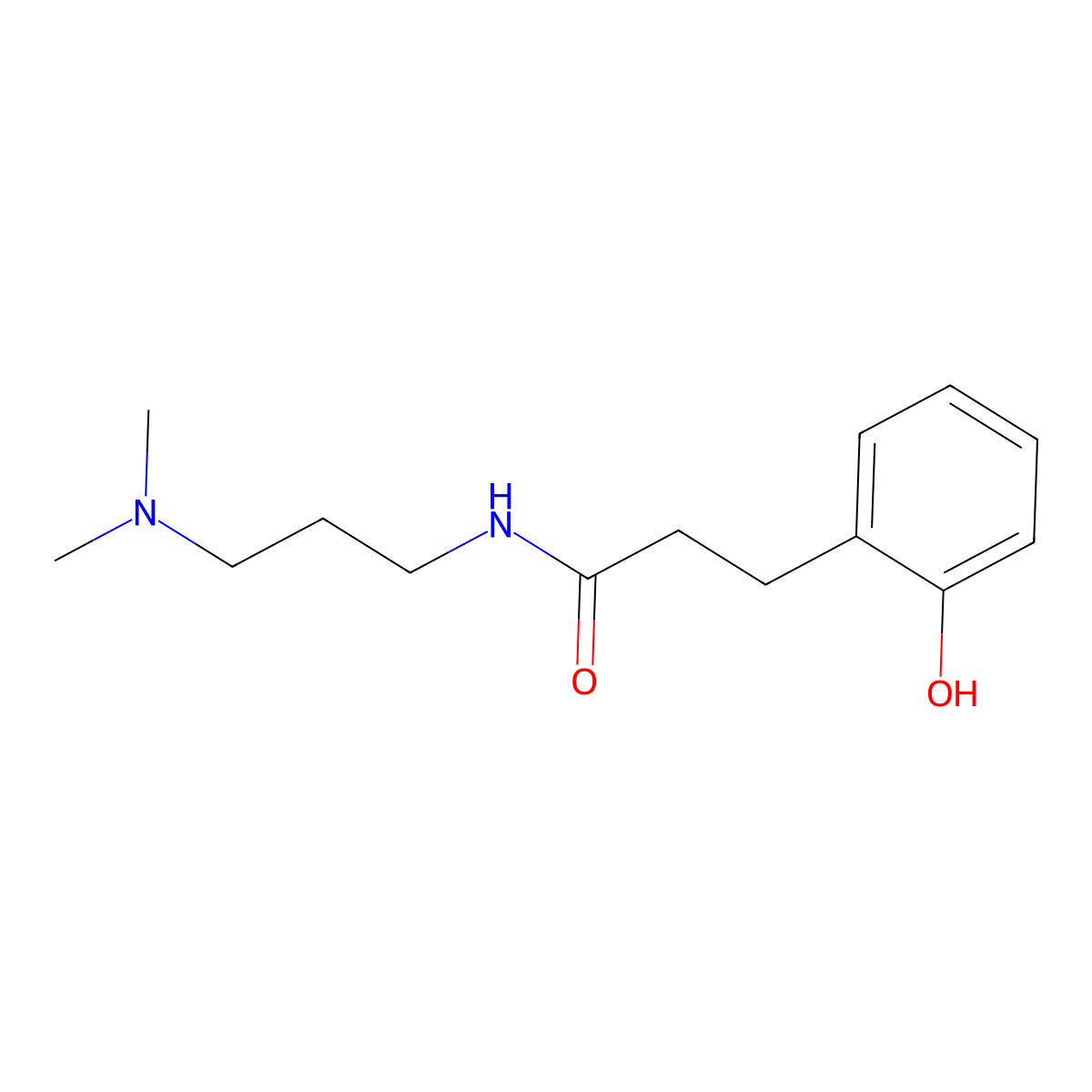 N-[3-(dimethylamino)propyl]-3-(2-hydroxyphenyl)propanamide molecular structure, CAS 287199-24-0