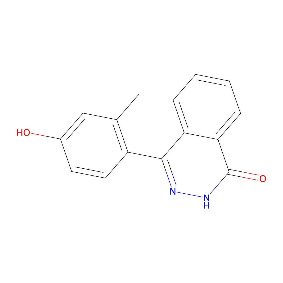 4-(4-Hydroxy-2-methylphenyl)phthalazin-1(2H)-one molecular structure, CAS 287199-94-4