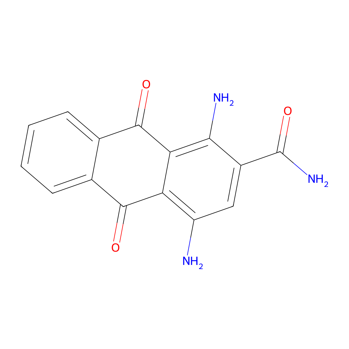1,4-Diamino-9,10-dioxoanthracene-2-carboxamide molecular structure, CAS 2872-50-6