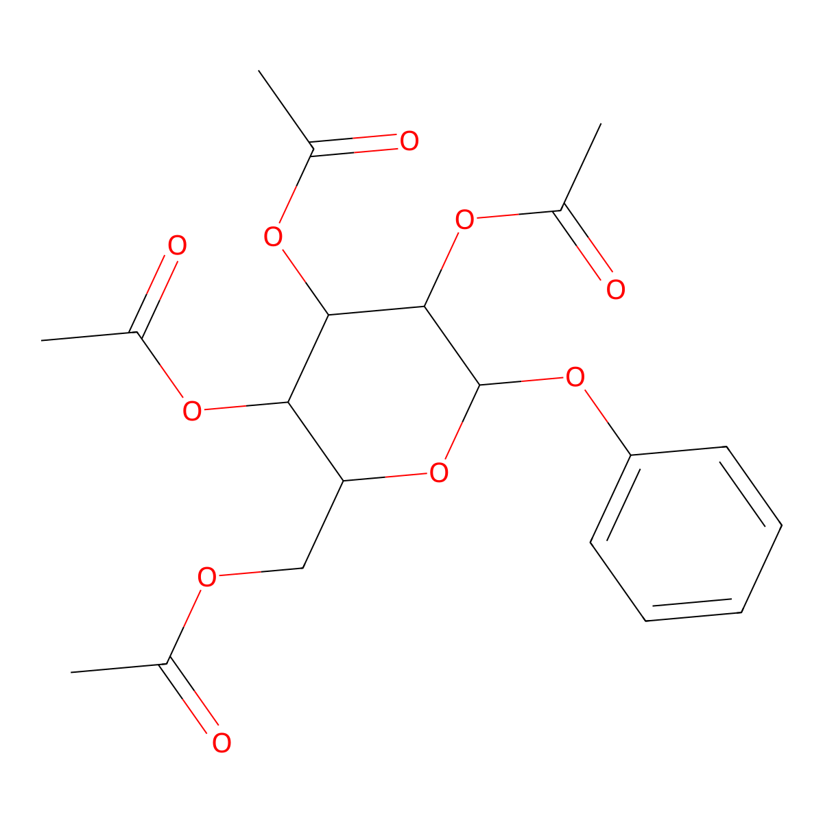 Phenyl tetra-O-acetyl-beta-D-galactopyranoside molecular structure, CAS 2872-72-2