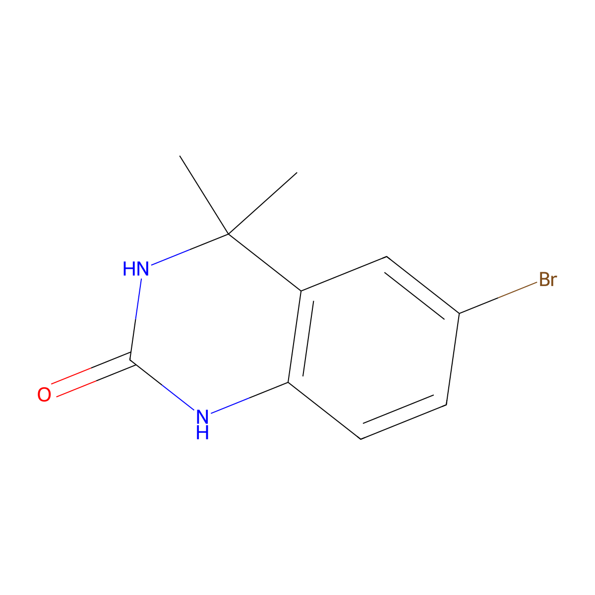 6-Bromo-4,4-dimethyl-3,4-dihydroquinazolin-2(1H)-one molecular structure, CAS 28721-20-2