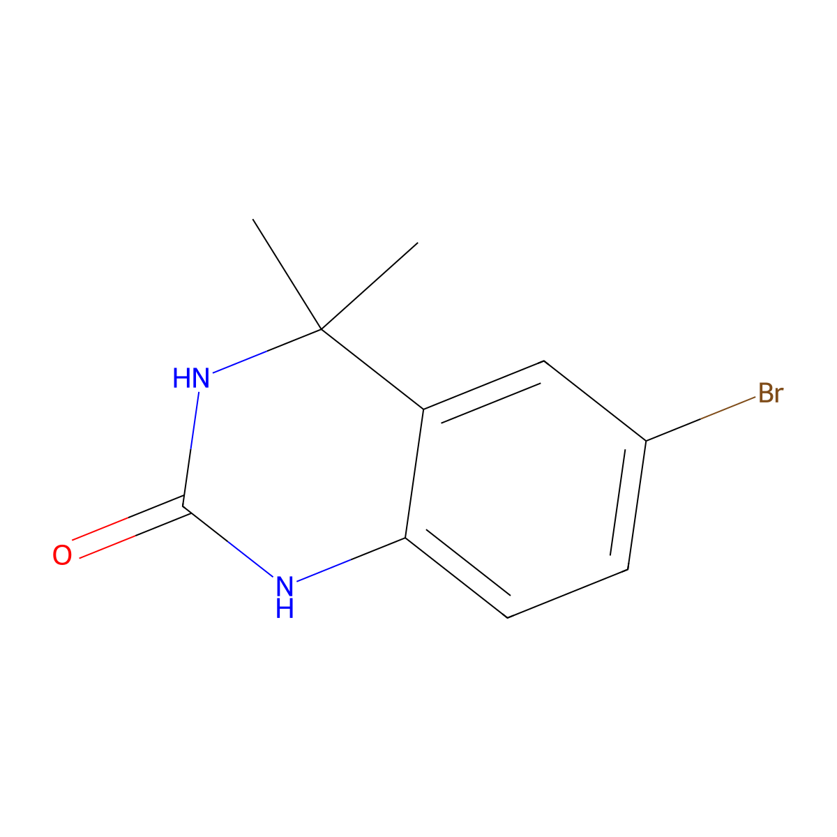 6-Bromo-4,4-dimethyl-3,4-dihydroquinazolin-2(1H)-one molecular structure, CAS 28721-20-2