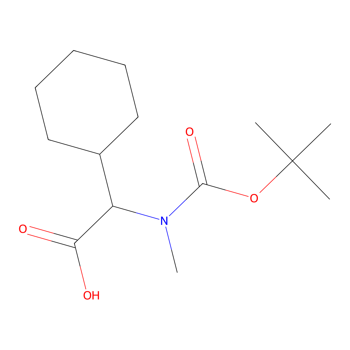 (R)-a-(N-Boc-N-methylamino)cyclohexaneacetic acid molecular structure, CAS 287210-86-0