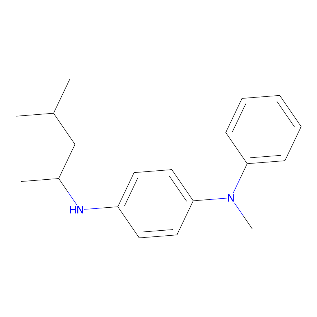 N-(1,3-Dimethylbutyl)-N'-(methylphenyl)benzene-1,4-diamine molecular structure, CAS 28727-50-6