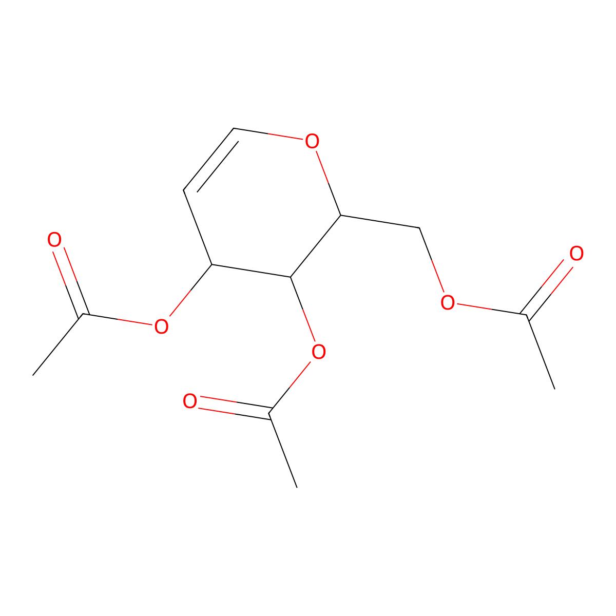 Tri-O-acetyl-D-glucal molecular structure, CAS 2873-29-2