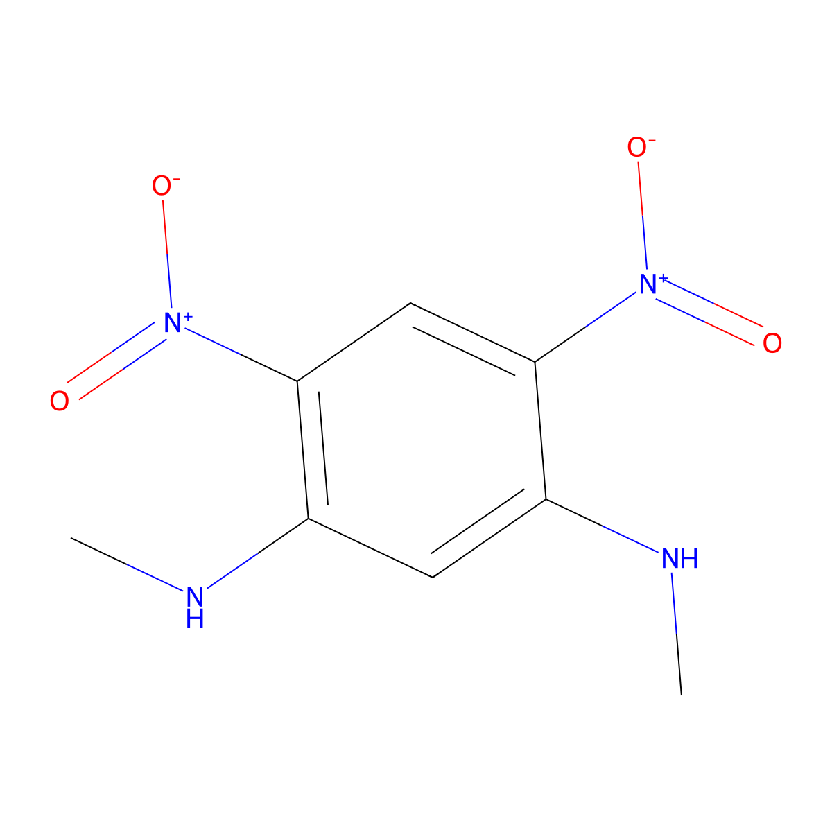 Methyl[5-(methylamino)-2,4-dinitrophenyl]amine molecular structure, CAS 2873-62-3