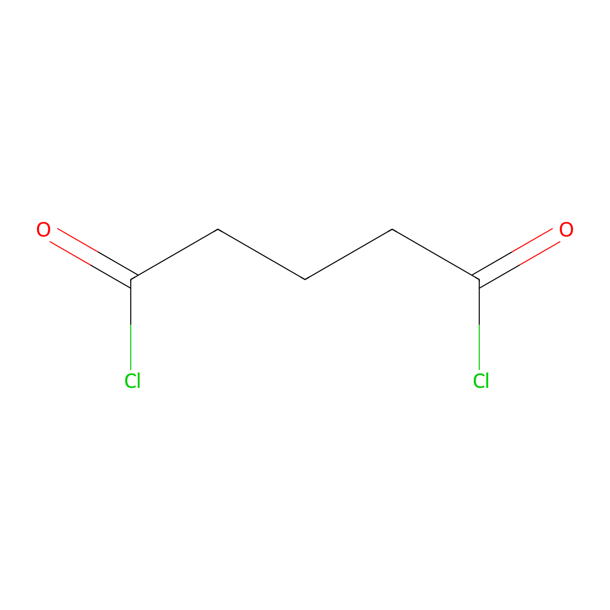 Pentanedioyl dichloride molecular structure, CAS 2873-74-7