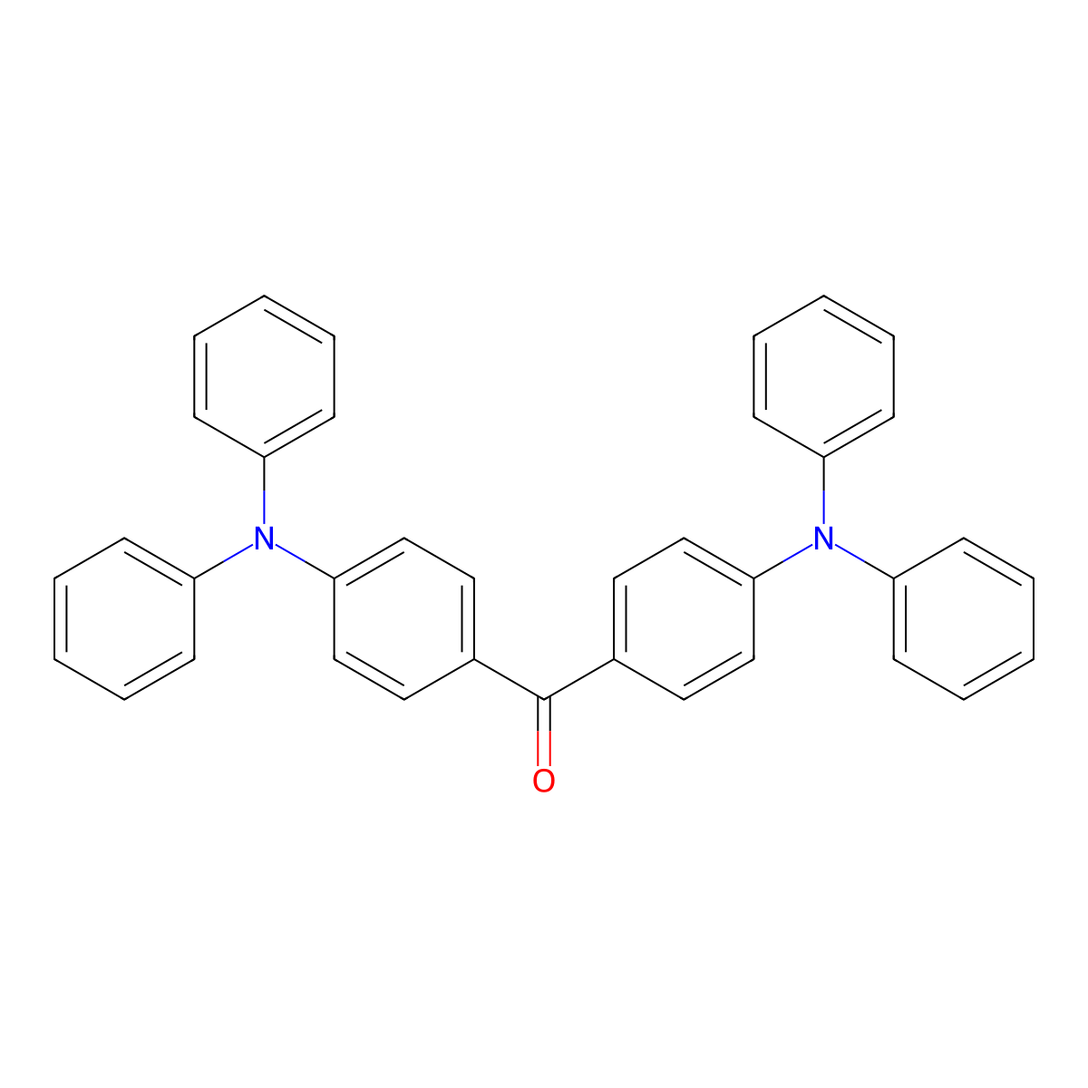 Bis[4-(diphenylamino)phenyl]methanone molecular structure, CAS 2873-76-9