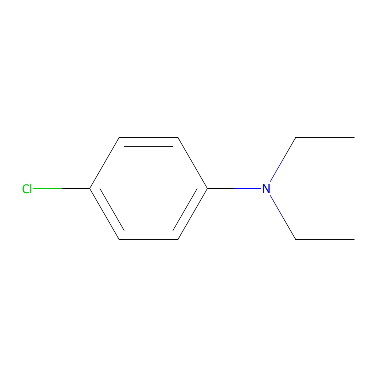 4-Chloro-N,N-diethylaniline molecular structure, CAS 2873-89-4
