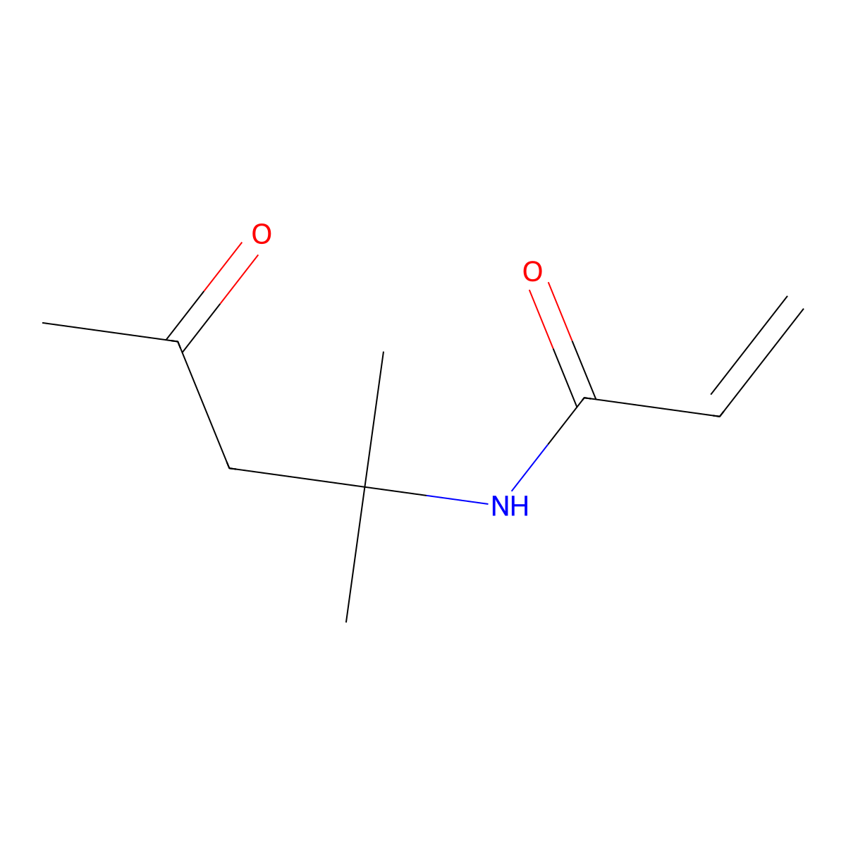 N-(1,1-Dimethyl-3-oxobutyl)acrylamide molecular structure, CAS 2873-97-4