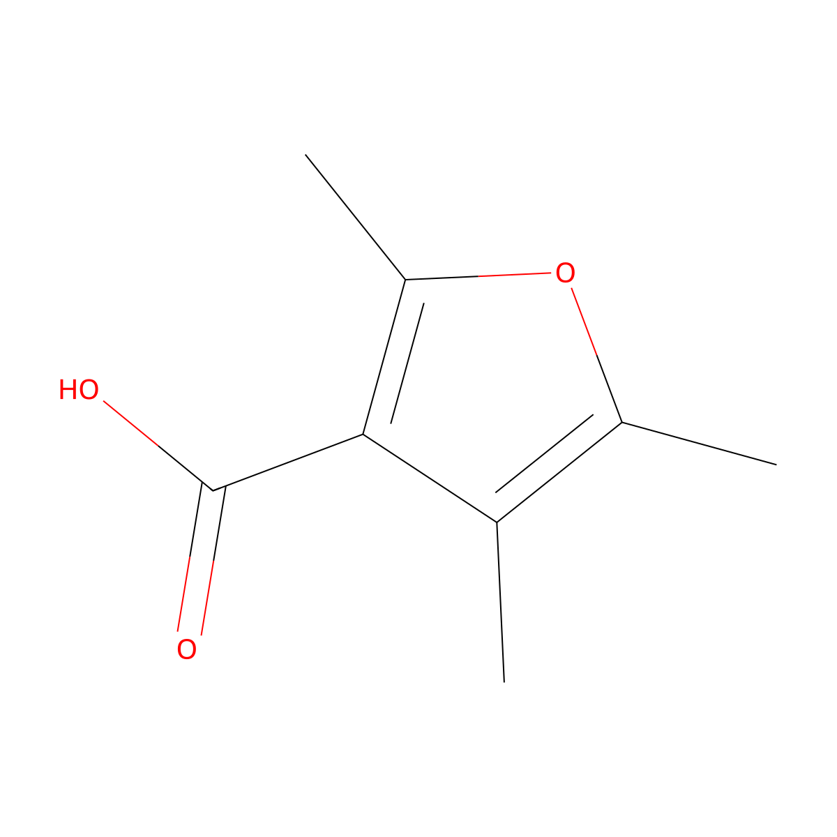 2,4,5-Trimethylfuran-3-carboxylic acid molecular structure, CAS 28730-32-7