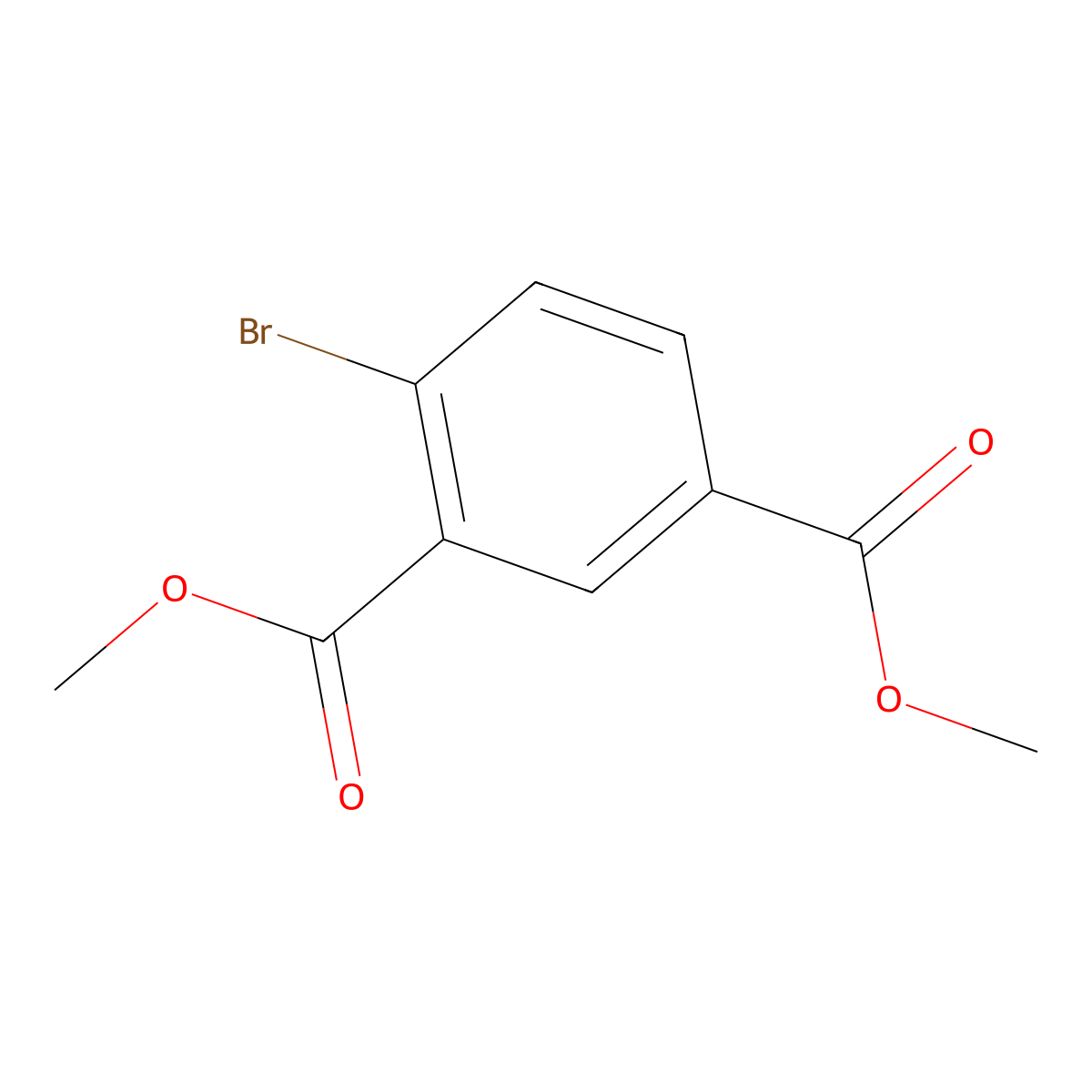 Dimethyl 4-bromoisophthalate molecular structure, CAS 28730-78-1