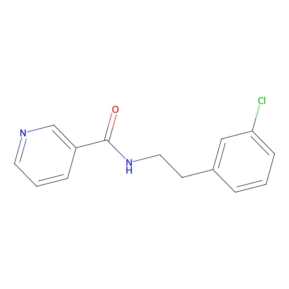 N-[2-(3-chlorophenyl)ethyl]pyridine-3-carboxamide molecular structure, CAS 28731-33-1