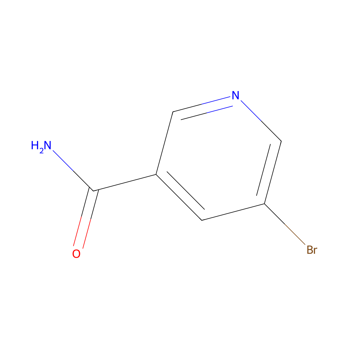 5-Bromonicotinamide molecular structure, CAS 28733-43-9