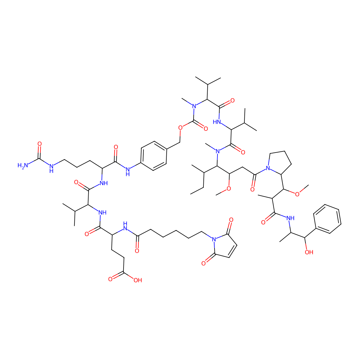 MC-EVCit-PAB-MMAE molecular structure, CAS 2873452-49-2
