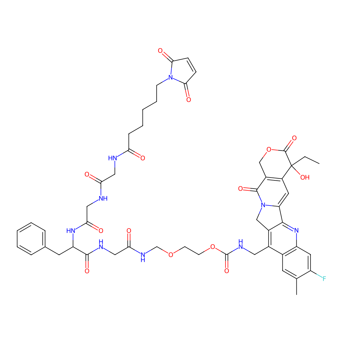 MC-GGFG-AM-(10Me-11F-Camptothecin) molecular structure, CAS 2873460-70-7