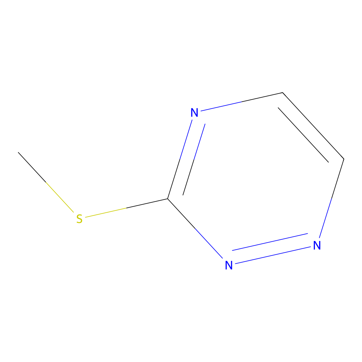 3-Methylthio-1,2,4-triazine molecular structure, CAS 28735-21-9
