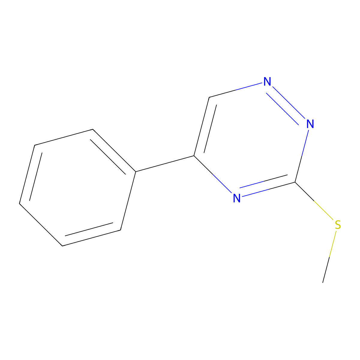 3-(Methylthio)-5-phenyl-1,2,4-triazine molecular structure, CAS 28735-27-5