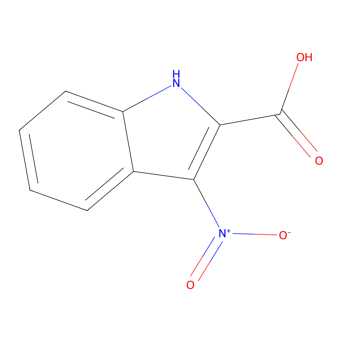 3-Nitro-1H-indole-2-carboxylic acid molecular structure, CAS 28737-35-1