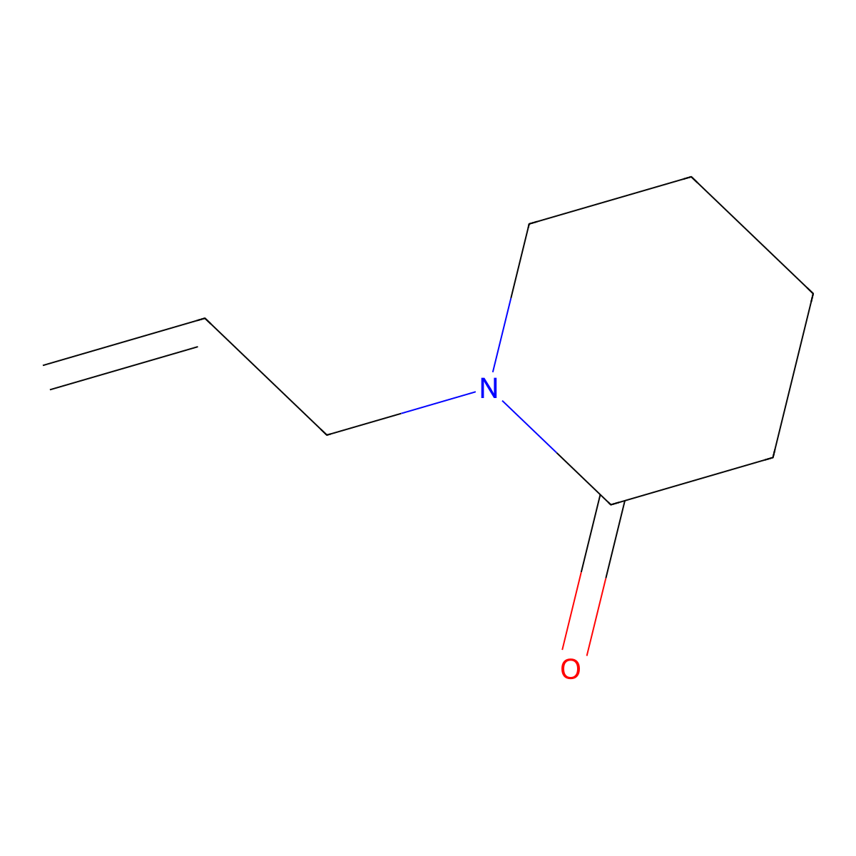 1-(Prop-2-en-1-yl)piperidin-2-one molecular structure, CAS 28737-46-4