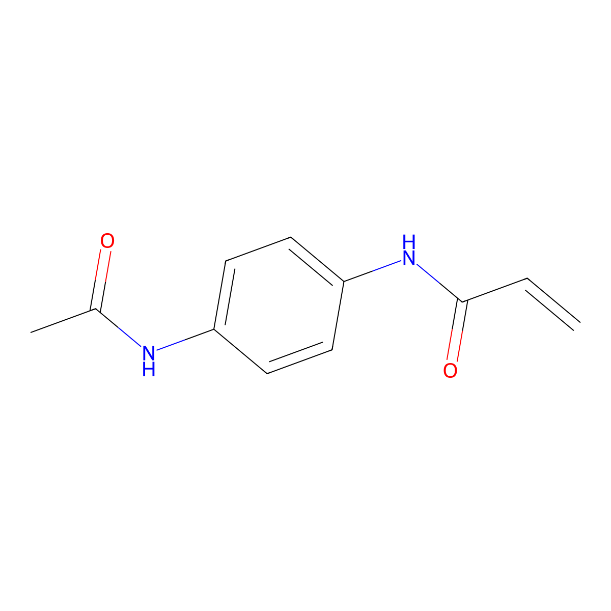 N-[4-(acetylamino)phenyl]prop-2-enamide molecular structure, CAS 287382-93-8
