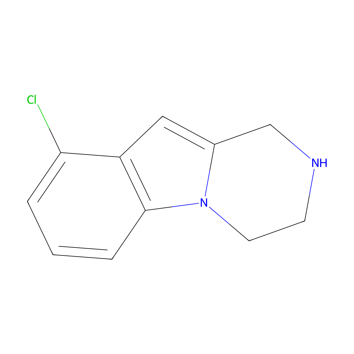9-chloro-1H,2H,3H,4H-pyrazino[1,2-a]indole molecular structure, CAS 287384-68-3