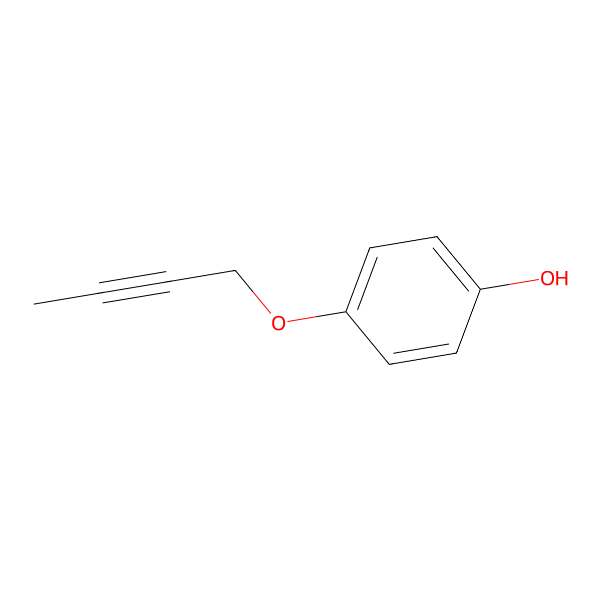 4-But-2-ynyloxy-phenol molecular structure, CAS 287392-83-0