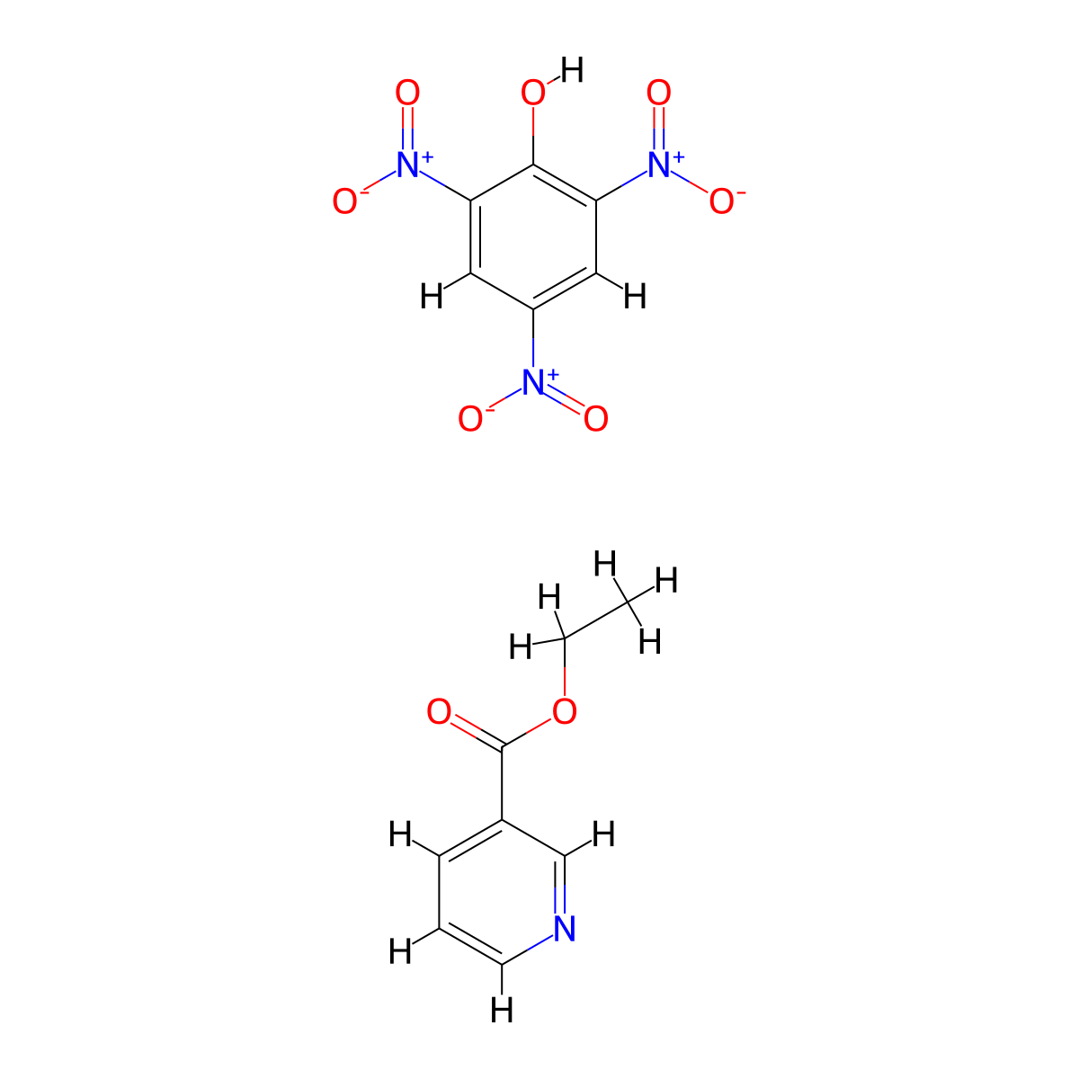 2,4,6-Trinitrophenol ethyl pyridine-3-carboxylate molecular structure, CAS 287393-86-6