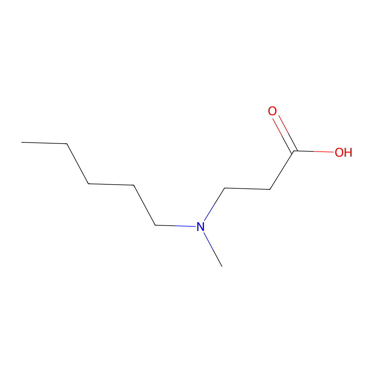 N-Methyl-N-pentyl-beta-alanine molecular structure, CAS 287395-61-3