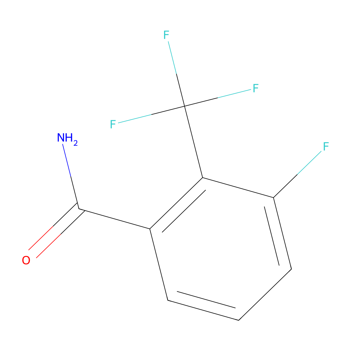 3-Fluoro-2-(trifluoromethyl)benzamide molecular structure, CAS 287398-80-5