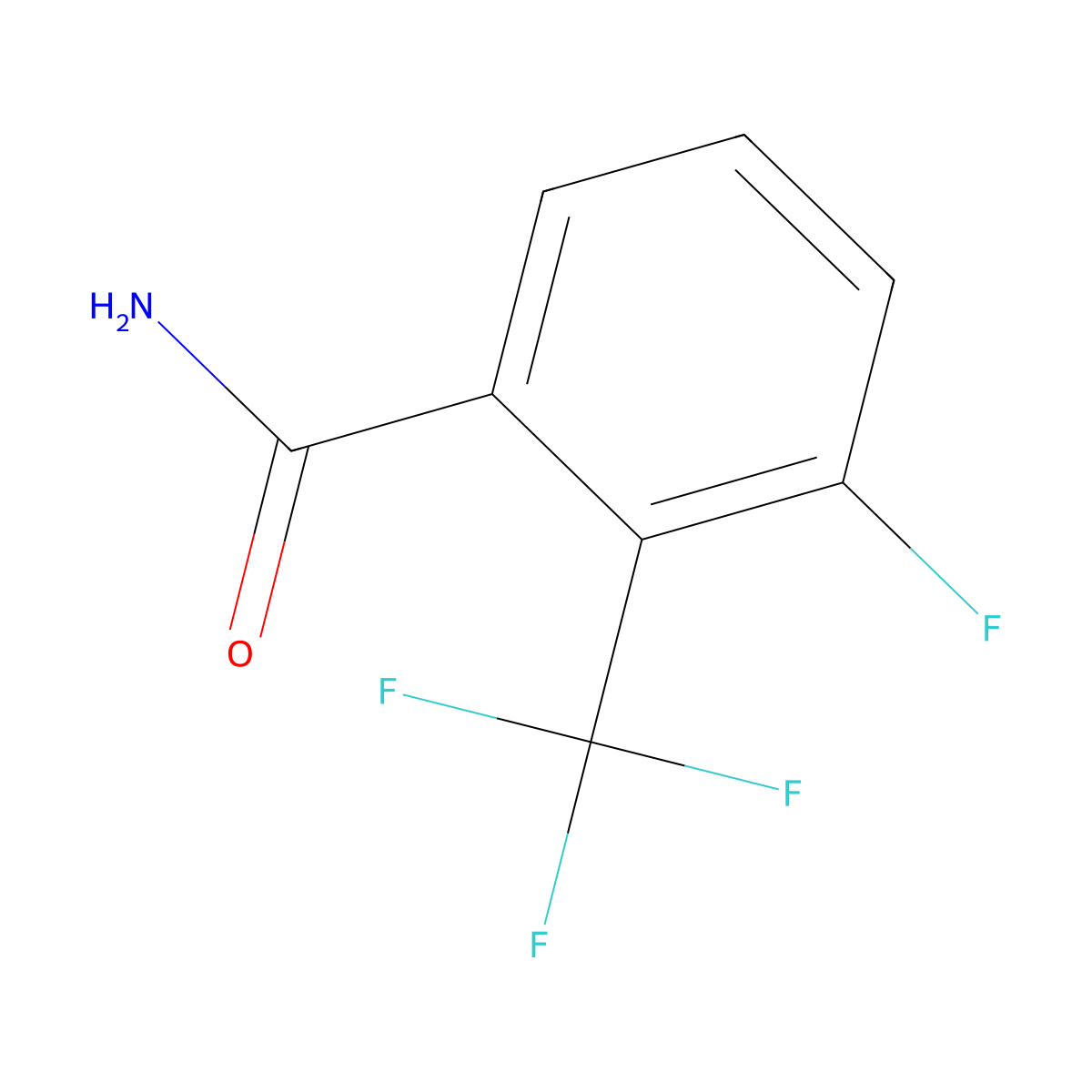 3-Fluoro-2-(trifluoromethyl)benzamide molecular structure, CAS 287398-80-5