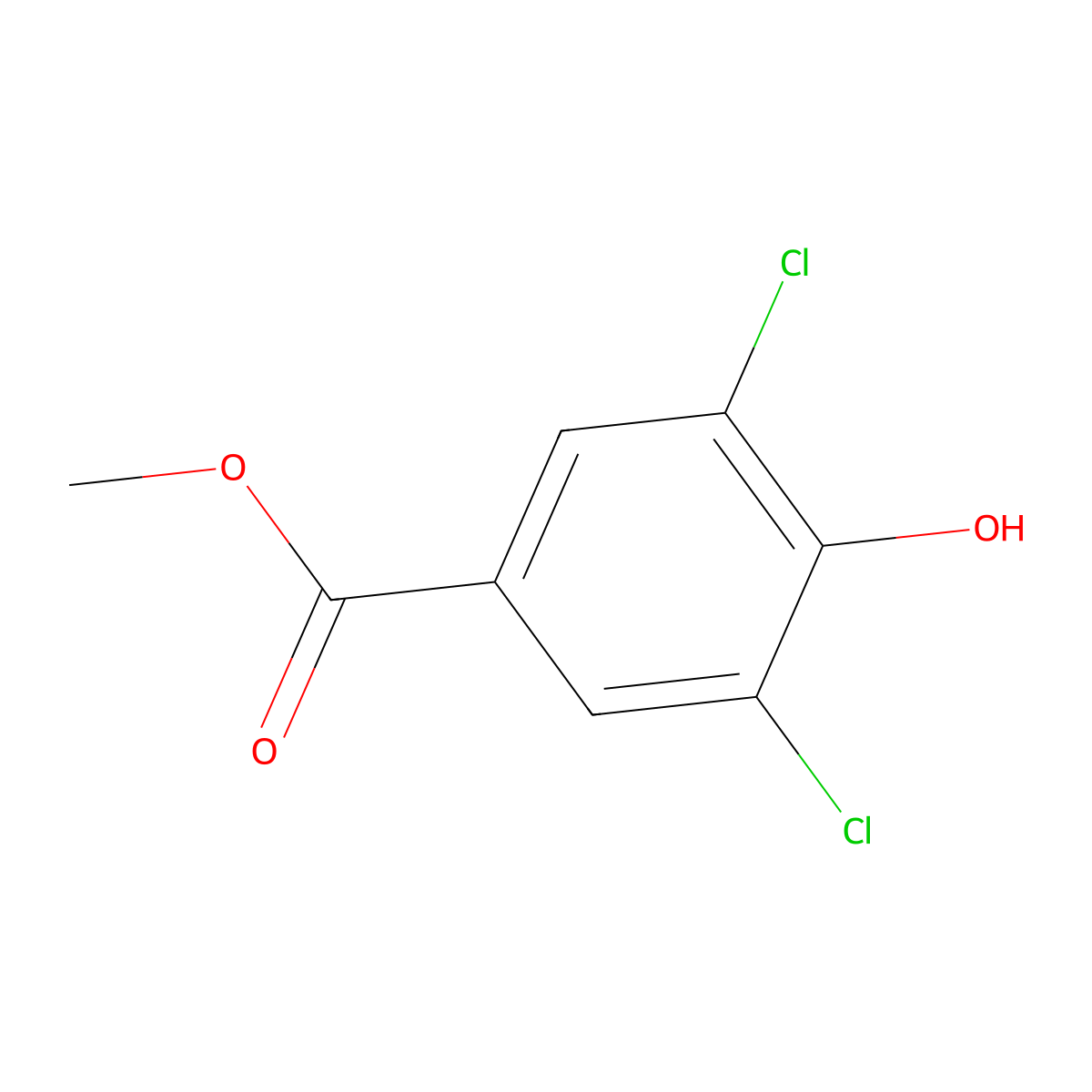 Methyl 3,5-dichloro-4-hydroxybenzoate molecular structure, CAS 287399-19-3