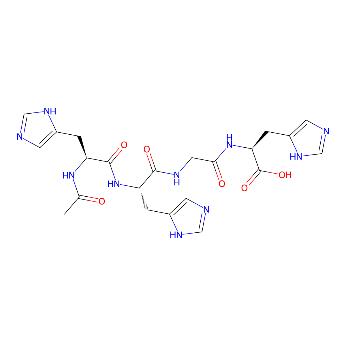 Ac-His-His-Gly-His-OH molecular structure, CAS 287399-97-7