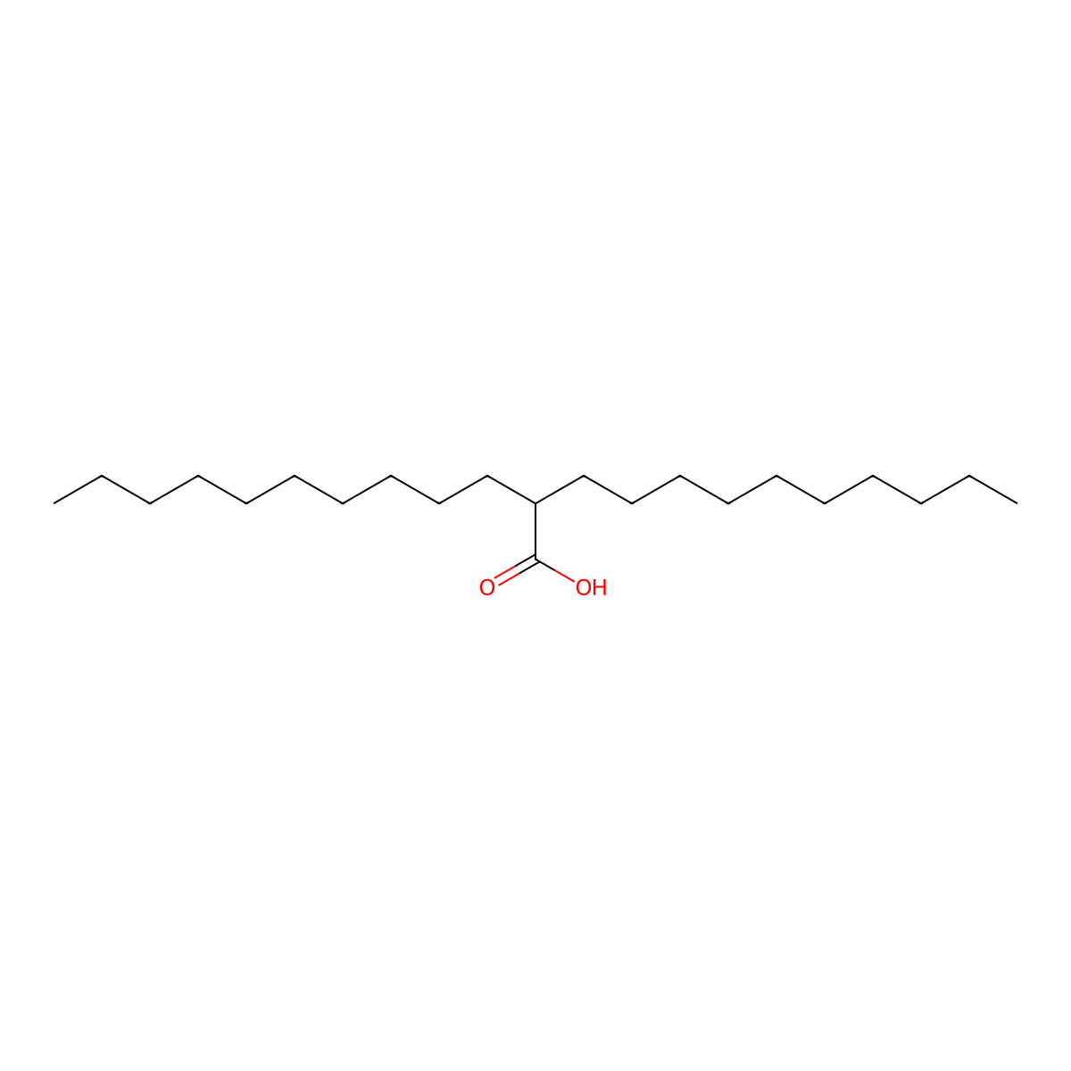 2-decyldodecanoic Acid molecular structure, CAS 2874-72-8
