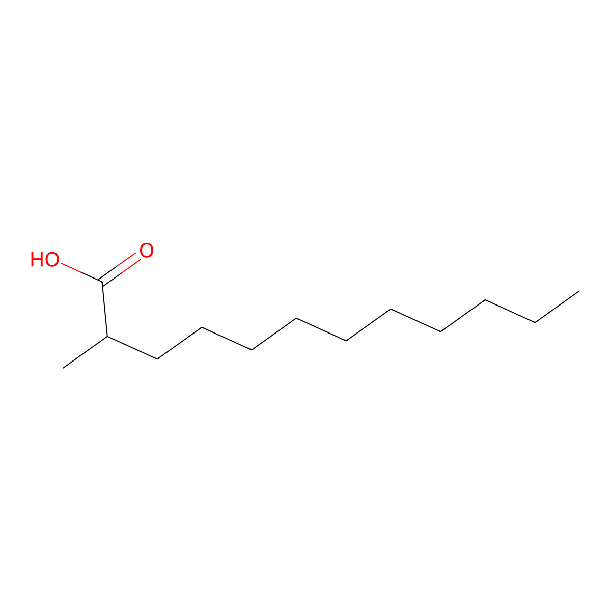 2-Methyldodecanoic acid molecular structure, CAS 2874-74-0