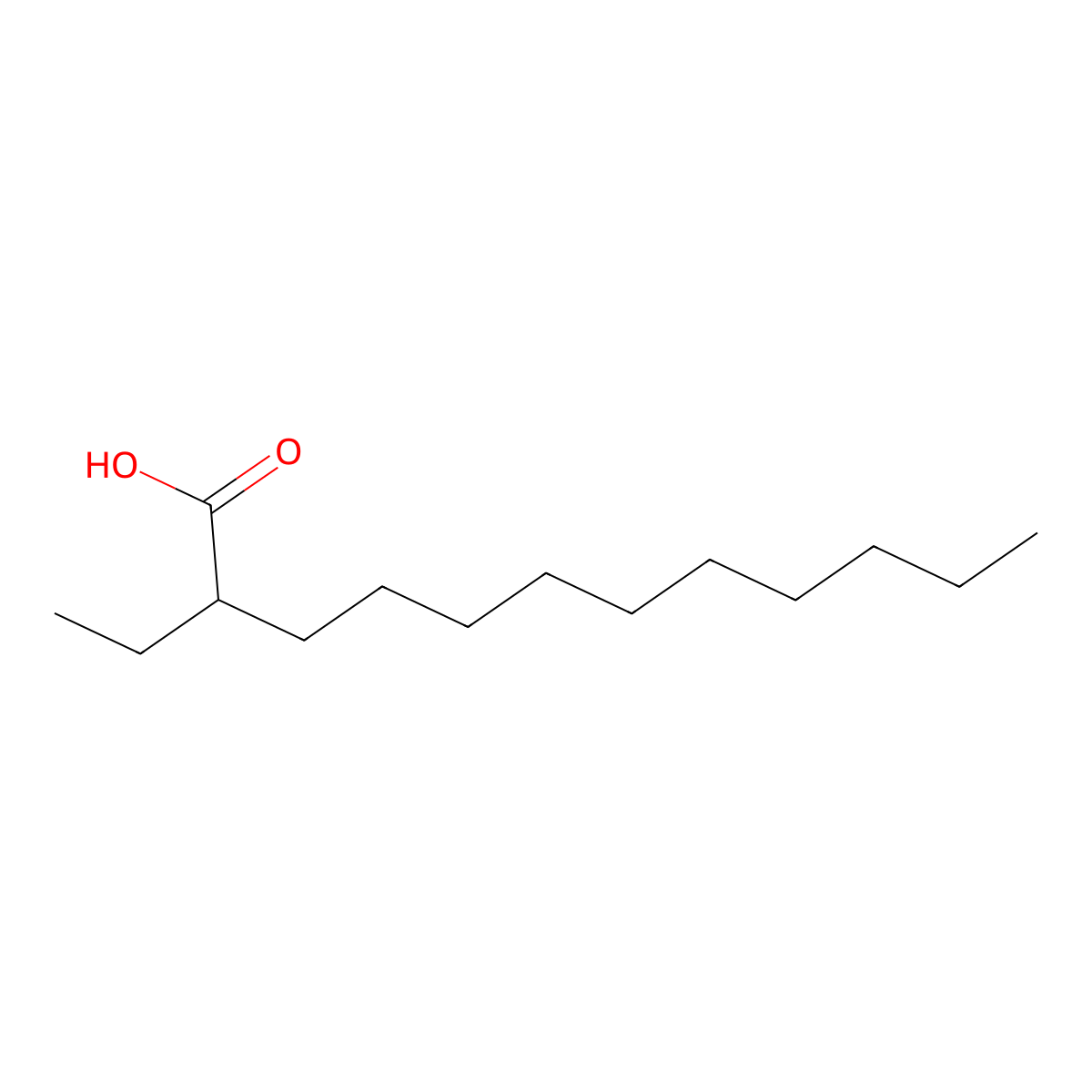 Dodecanoic acid, 2-ethyl- molecular structure, CAS 2874-75-1