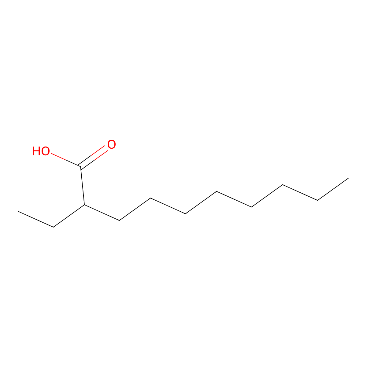 2-Ethyldecanoic acid molecular structure, CAS 2874-76-2