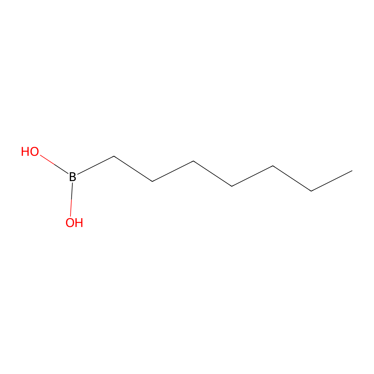 Heptylboronic acid molecular structure, CAS 28741-07-3