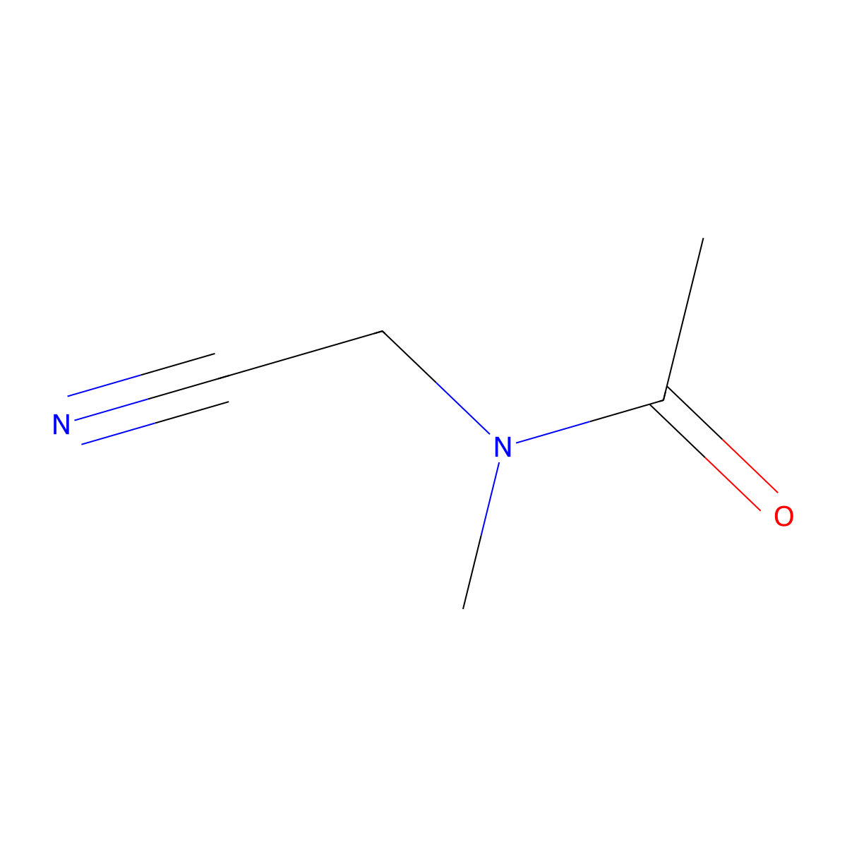 N-(cyanomethyl)-N-methylacetamide molecular structure, CAS 28741-21-1