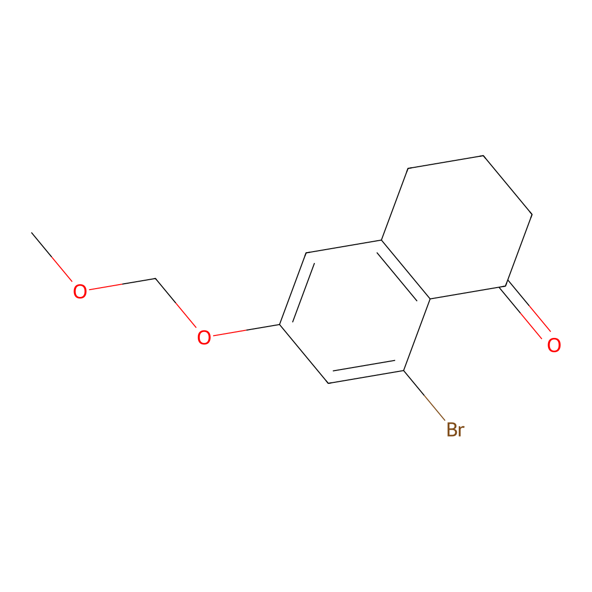 8-Bromo-6-(methoxymethoxy)-3,4-dihydronaphthalen-1(2H)-one molecular structure, CAS 2874193-34-5