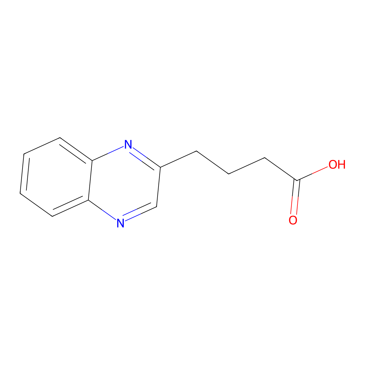 4-(Quinoxalin-2-yl)butanoic acid molecular structure, CAS 28742-99-6