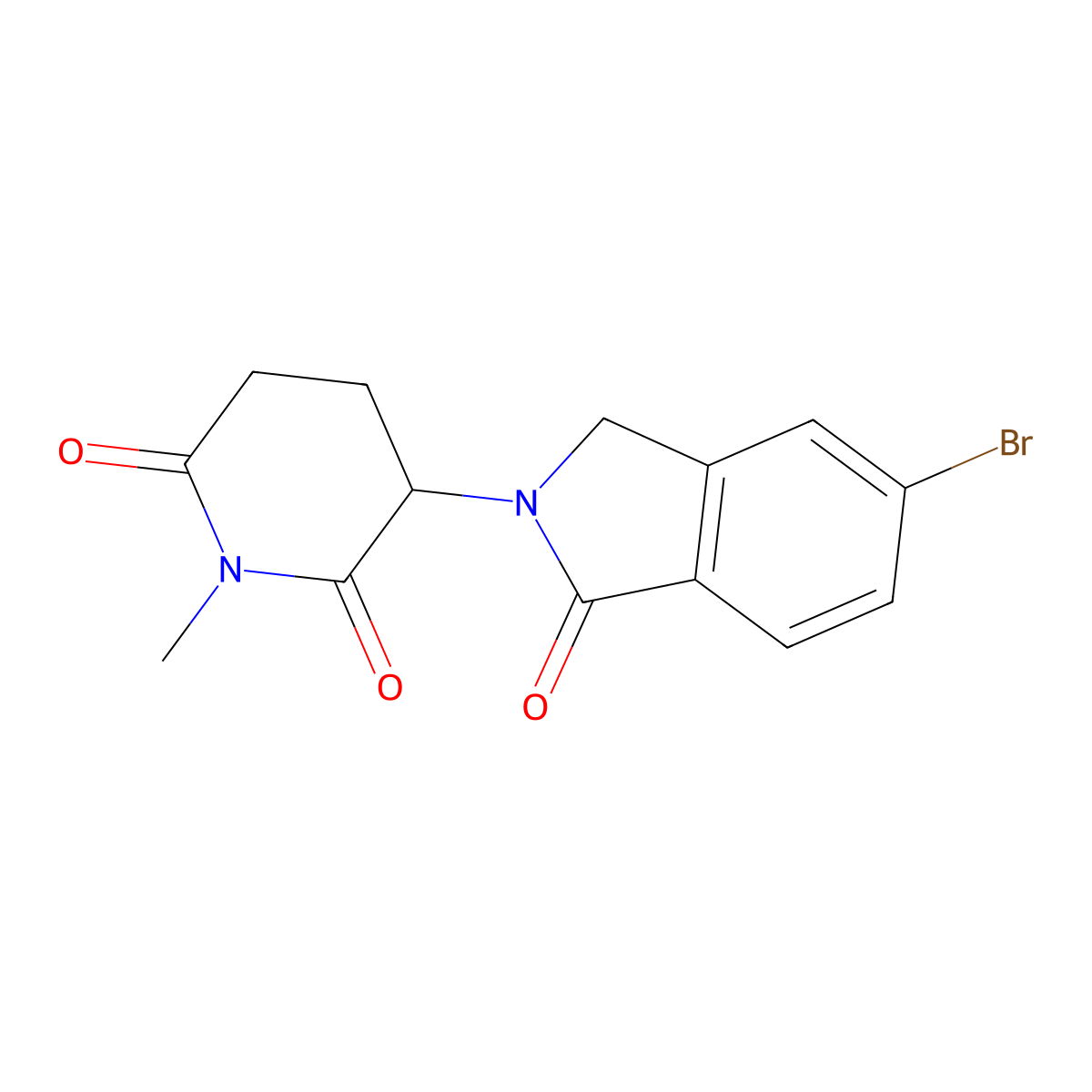 3-(5-Bromo-1-oxoisoindolin-2-yl)-1-methylpiperidine-2,6-dione molecular structure, CAS 2874277-55-9