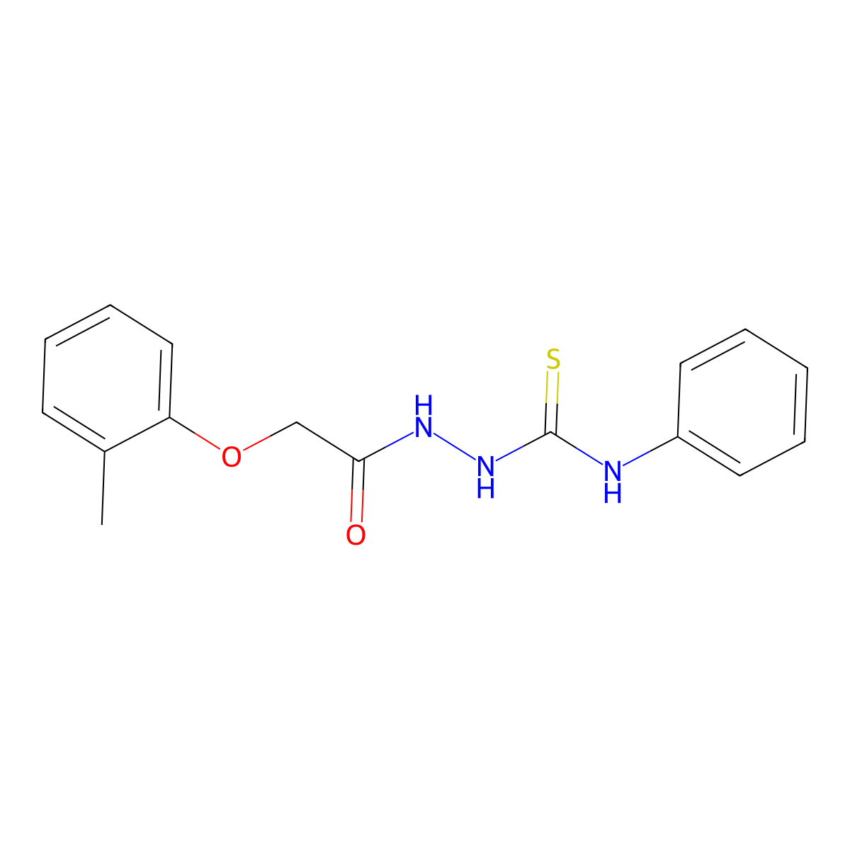 2-((2-Methylphenoxy)acetyl)-N-phenylhydrazinecarbothioamide molecular structure, CAS 28743-95-5