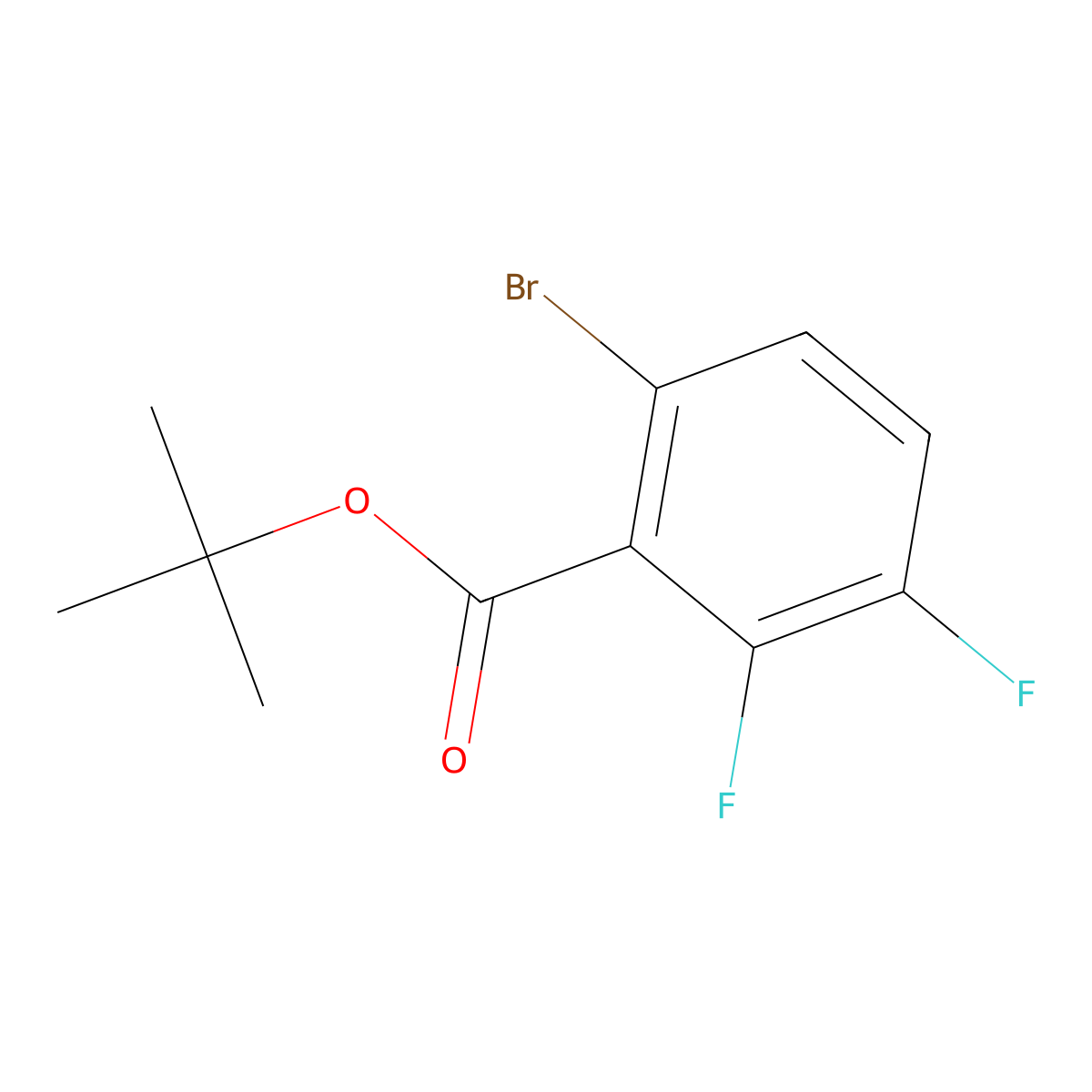 Tert-butyl 6-bromo-2,3-difluorobenzoate molecular structure, CAS 2874357-41-0