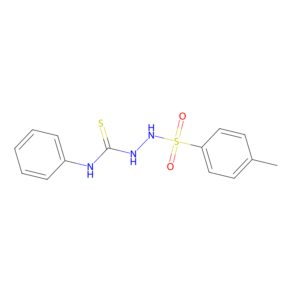 2-[(4-methylphenyl)sulfonyl]-N-phenylhydrazinecarbothioamide molecular structure, CAS 28744-12-9