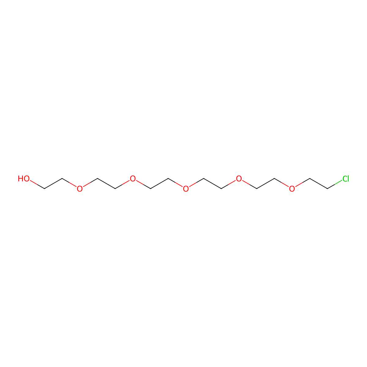 17-Chloro-3,6,9,12,15-pentaoxaheptadecan-1-OL molecular structure, CAS 28746-78-3