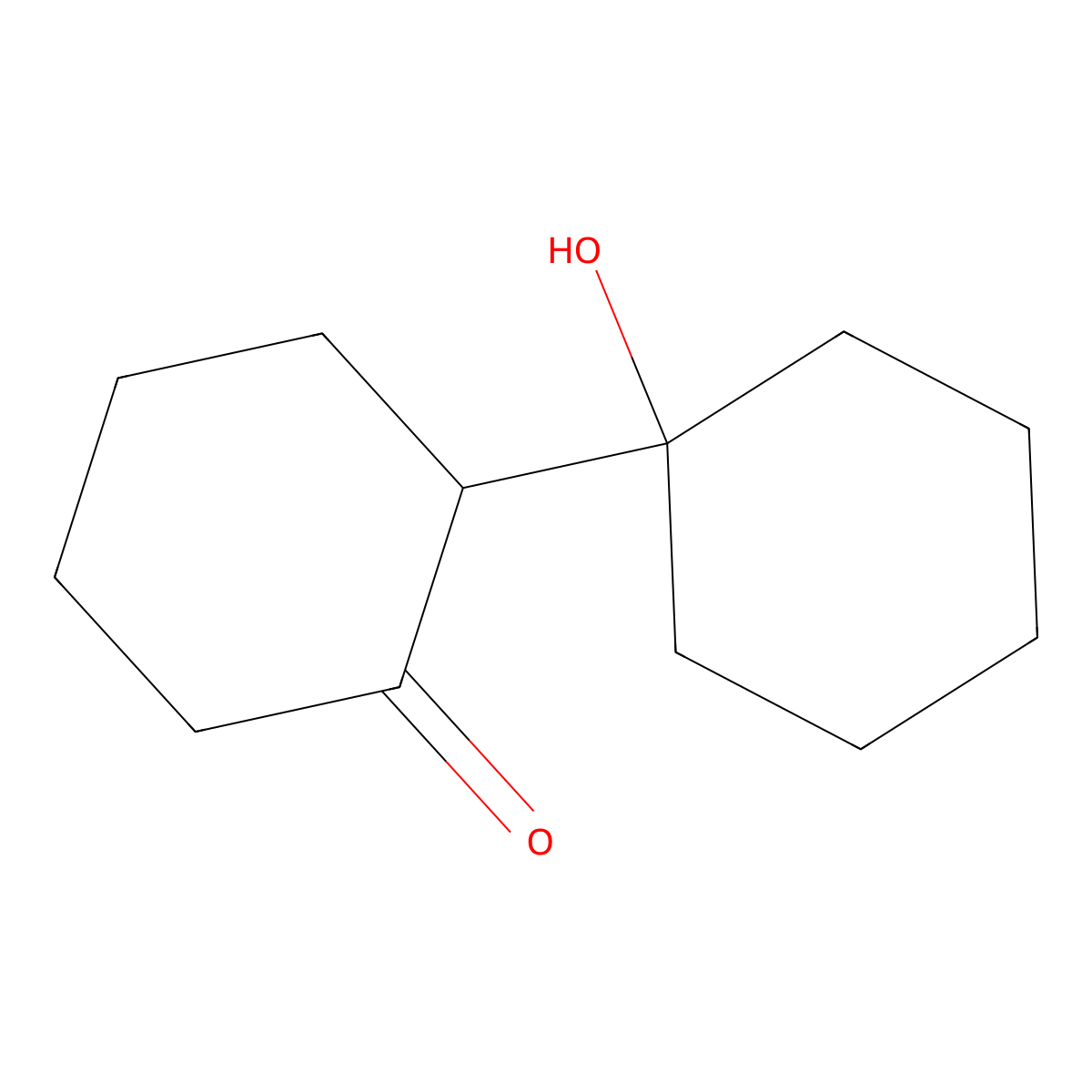 2-(1-Hydroxycyclohexyl)cyclohexan-1-one molecular structure, CAS 28746-99-8