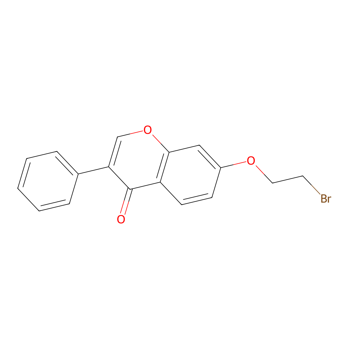 7-(2-bromoethoxy)-3-phenyl-4H-chromen-4-one molecular structure, CAS 287472-10-0